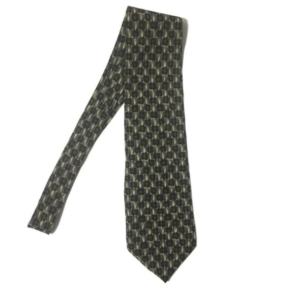 Gray Print “Space Containers” Tie